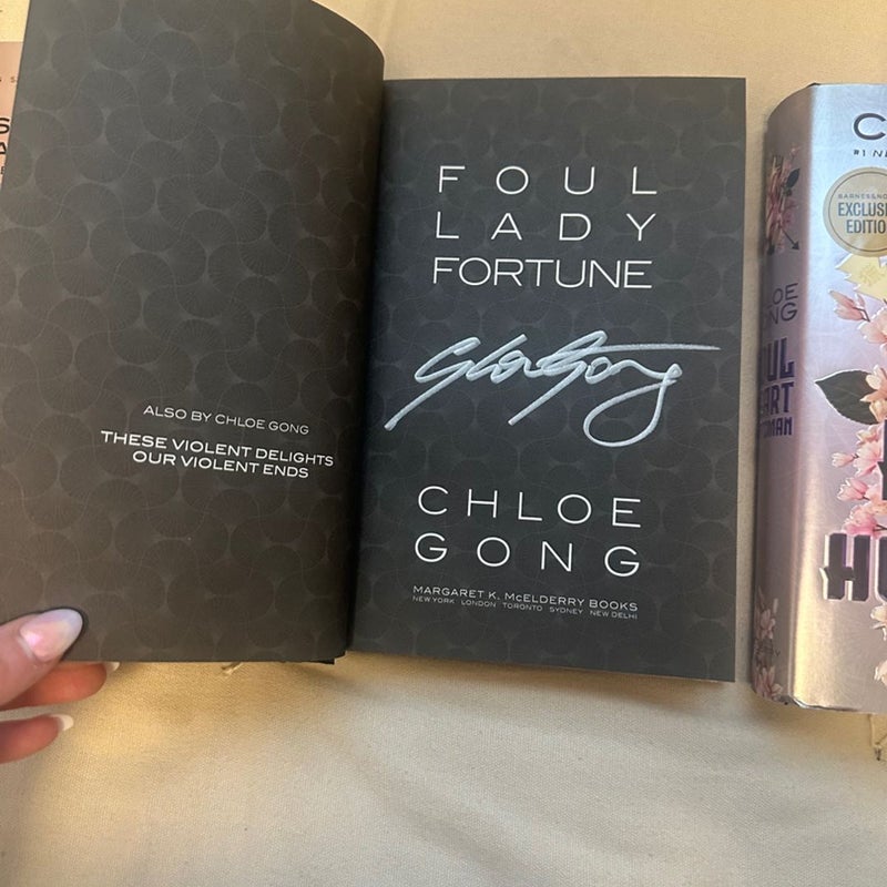 Foul lady fortune and foul heart huntsman signed chloe gong