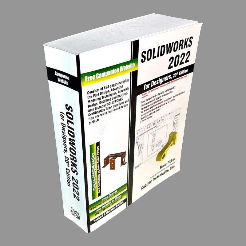 Solidworks 2022 for Designers 20th edition by Sham Tickoo Paperback Textbook