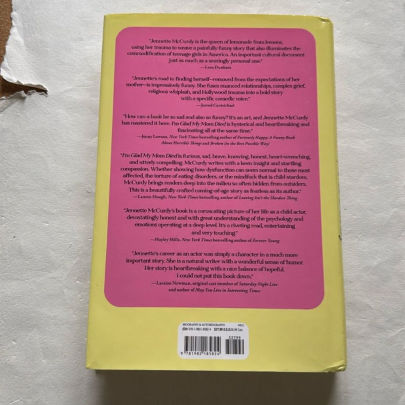 I'm Glad My Mom Died  - signed bookplate