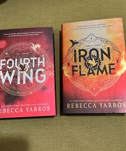 FOURTH WING BOOK SET: HOLIDAY EDITION and IRON FLAME SPRAYED EDGES
