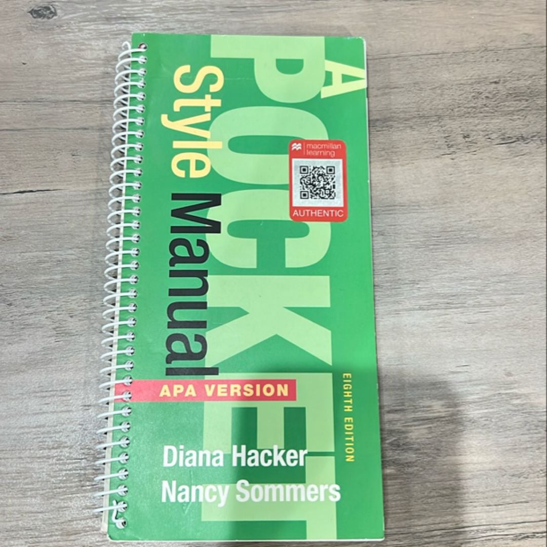 A Pocket Style Manual, APA Version