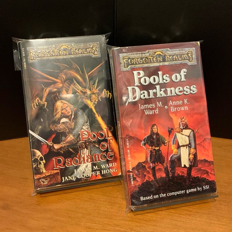 Vintage Forgotten Realms: Heroes of Phlan 1 & 2: Pool of Radiance, Pools of Darkness, 1989 First Edition First Printing