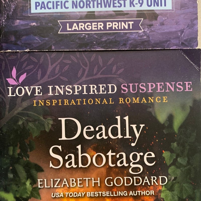 Harlequin Love Inspired Suspense, 6 books. Larger Print 