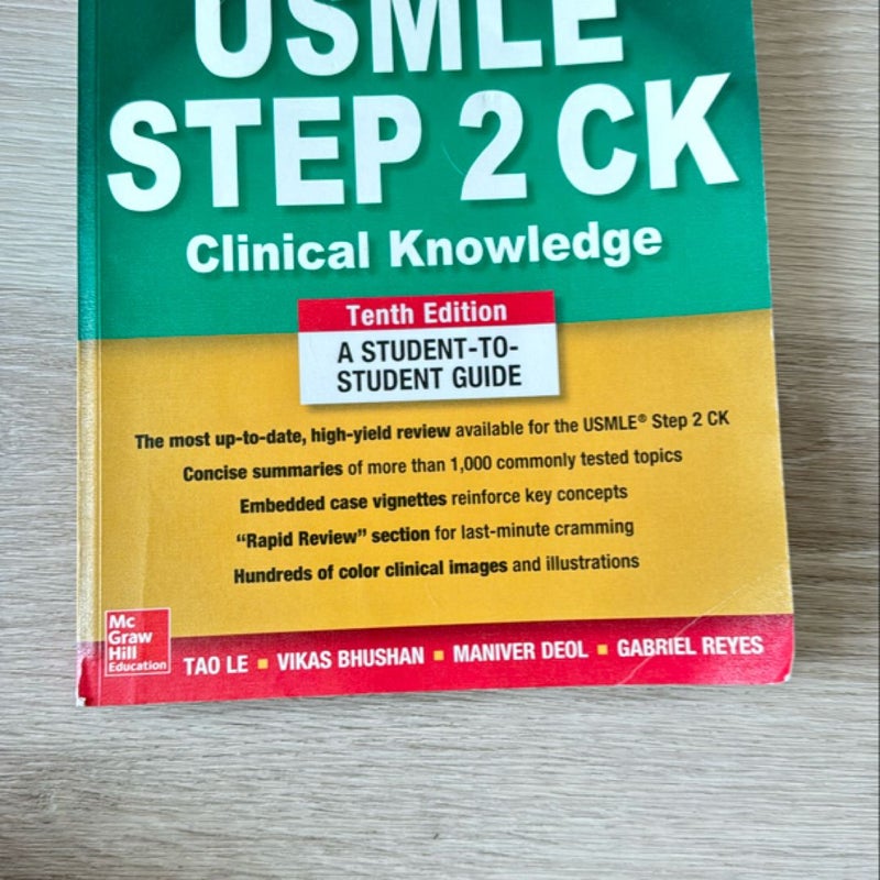 First Aid for the USMLE Step 2 CK, Tenth Edition