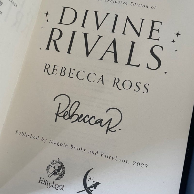 Fairyloot Divine Rivals and Ruthless Vows LOT Rebecca Ross