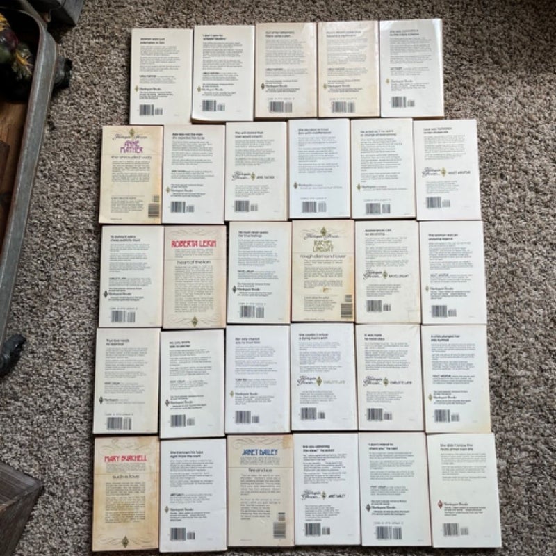 29 vintage harlequin books from the 70’s and 80’s