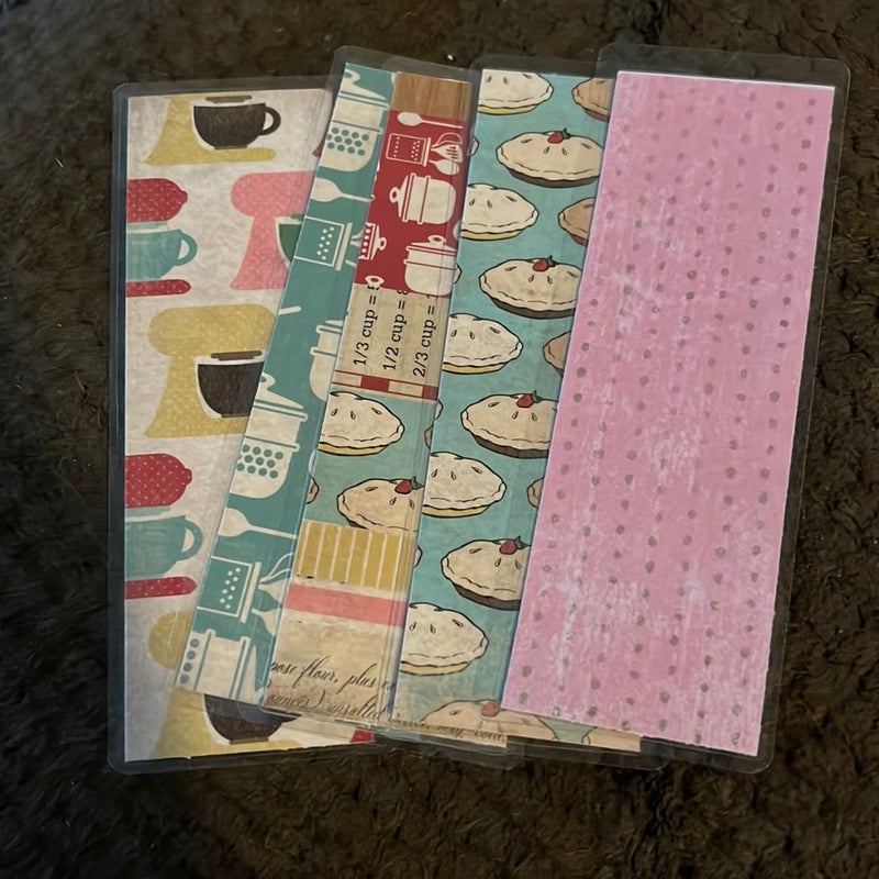 New double sided laminate bookmark cooking