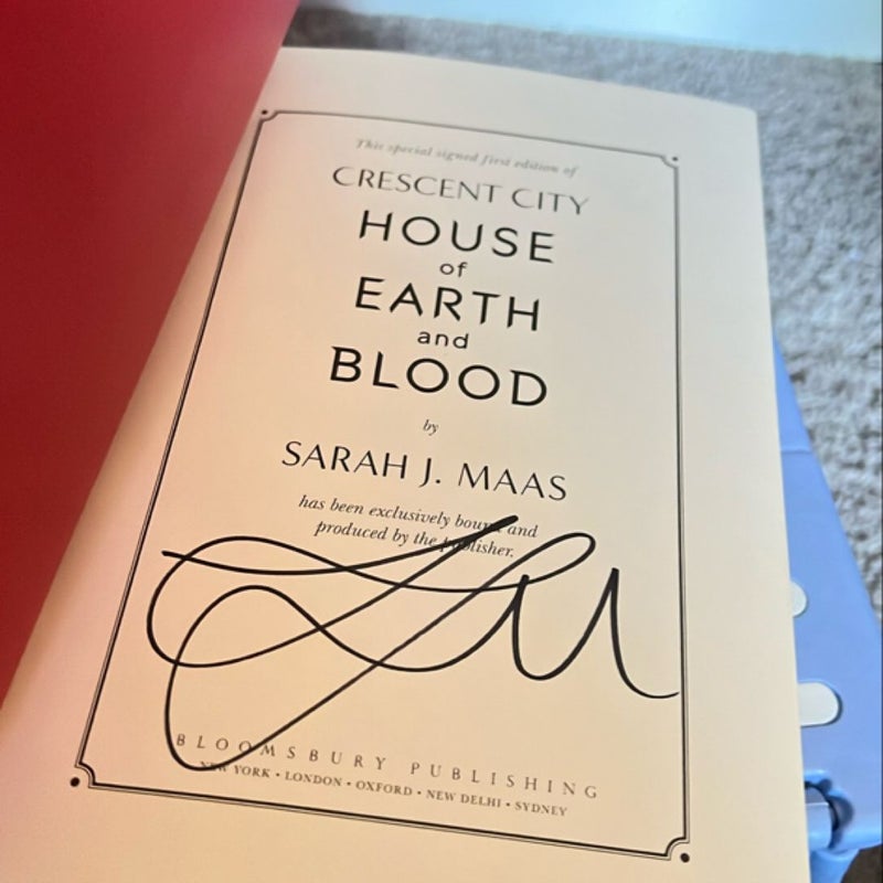 Signed First Edition - Crescent City House of Earth and Blood