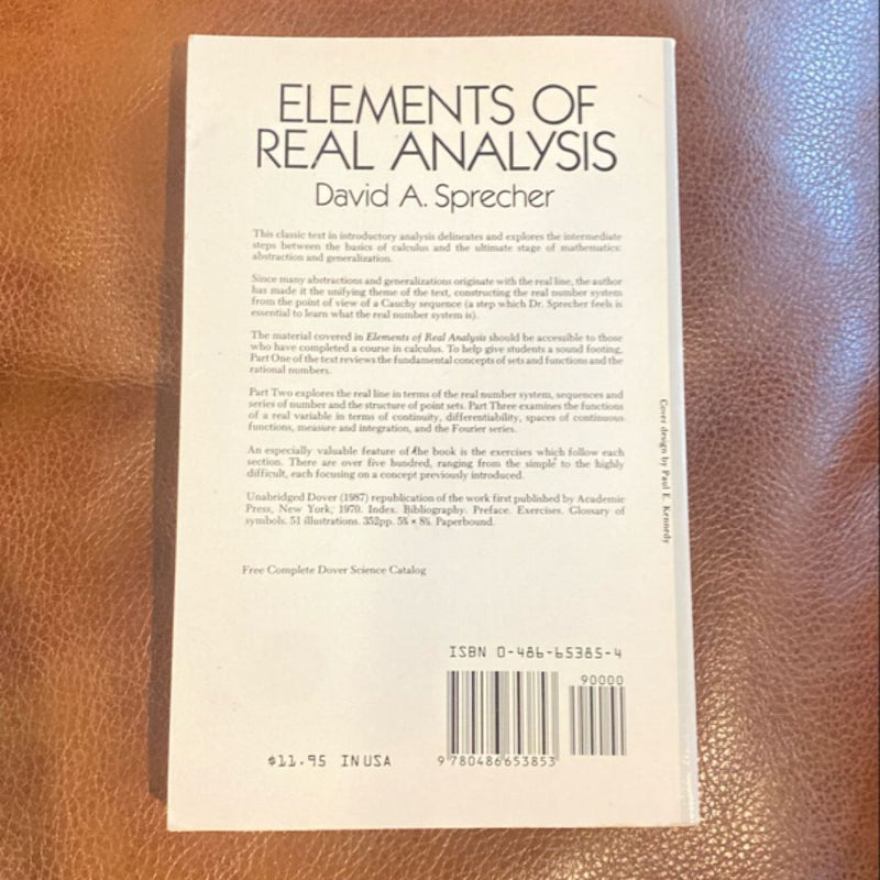 Elements of Real Analysis