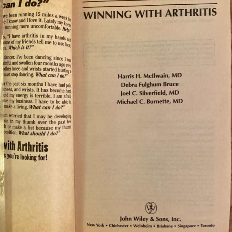 Winning with Arthritis by Harris H. McIlwain, Debra F. Bruce, Joel C ...