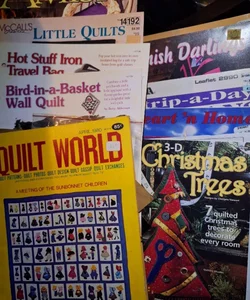 Quilting books with patterns and instructions 