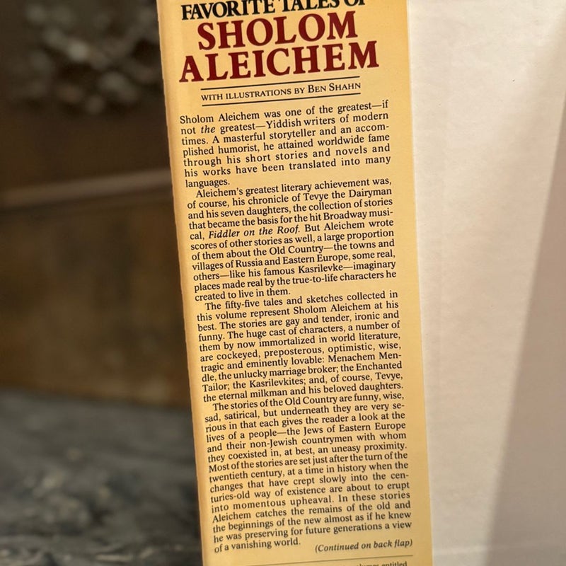 Favorite Tales of Sholem Aleichem