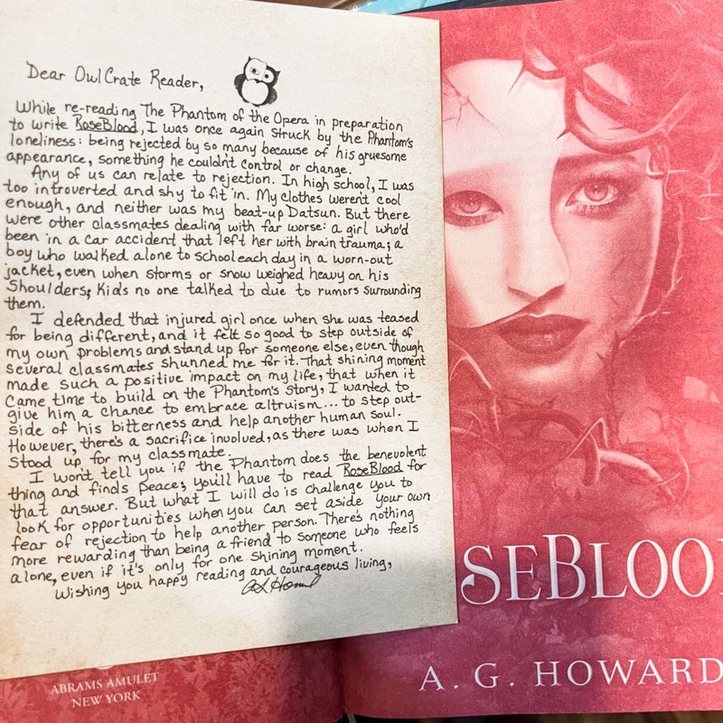 *Signed Bookplate* RoseBlood Owlcrate Exclusive Edition
