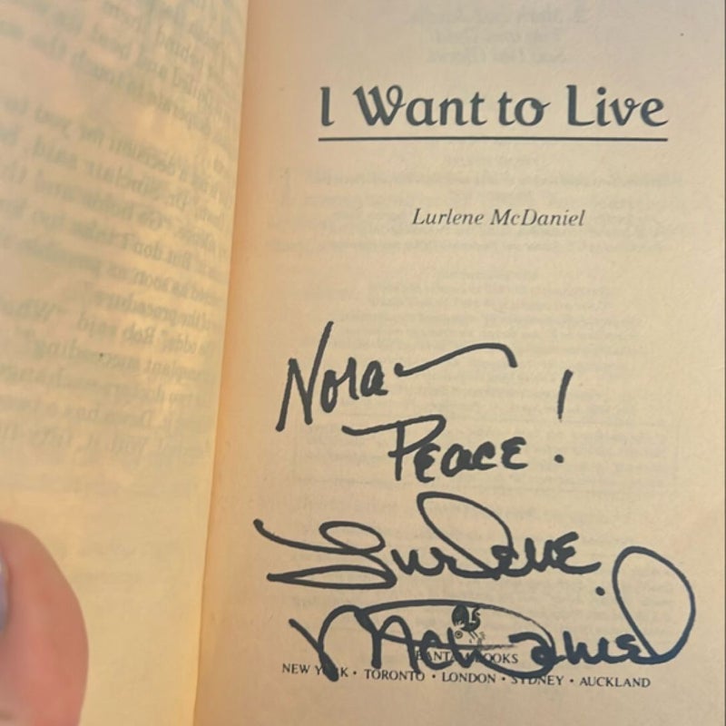 I Want to Live (Signed Copy)