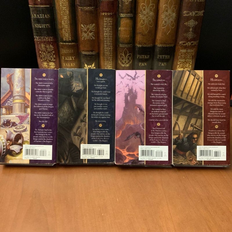 Complete Rogues Series 1-4: The Alabaster Staff, The Black Bouquet, The Crimson Gold, The Yellow Silk, All First Edition First Printing