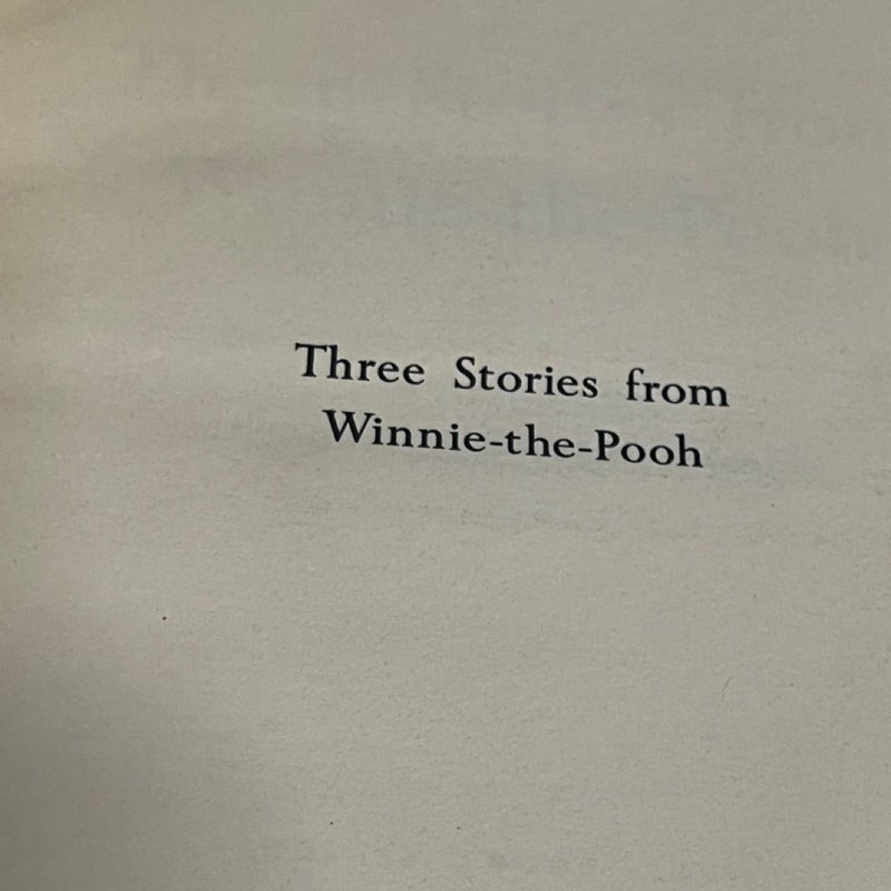 Three stories from Winnie the Pooh 1st Edition 1966