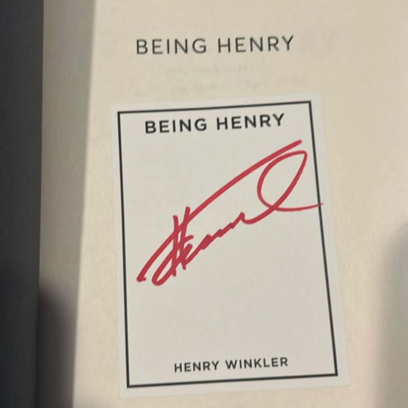 Being Henry (signed) by Henry Winkler, Hardcover | Pangobooks