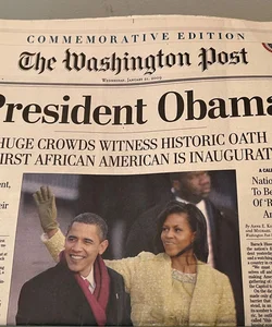 Washington Post President Obama Commemorative Edition, Jan 21, 2009 