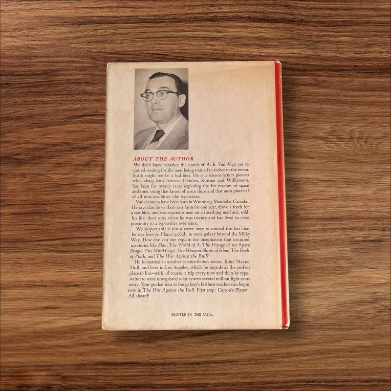 The War Against The Rull 1959 Hardcover