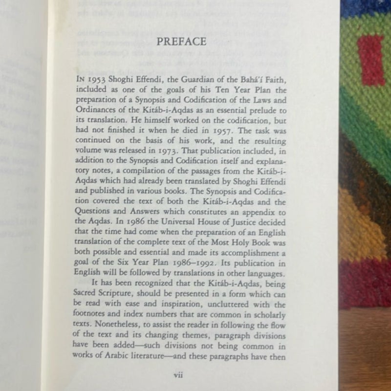 The Kitab-i-Aqdas - The Most Holy Book