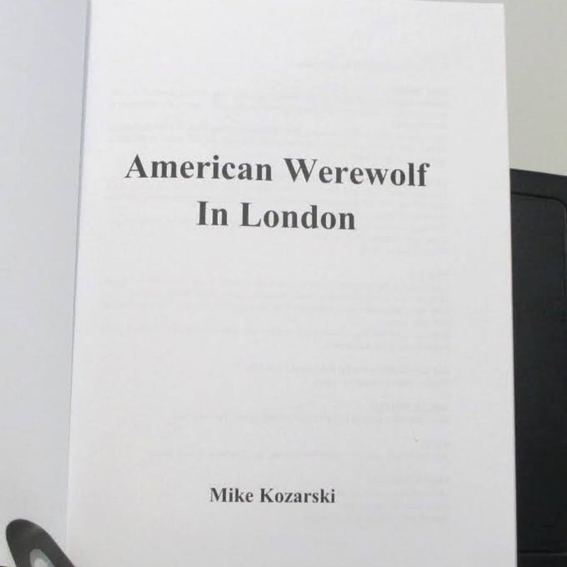 An American Werewolf In London Screenplay 