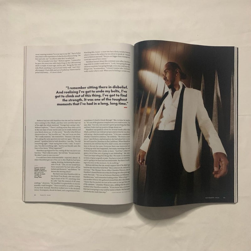 Vanity Fair Lewis Hamilton “Beyond The Finish Line” Issue September 2022 Magazine