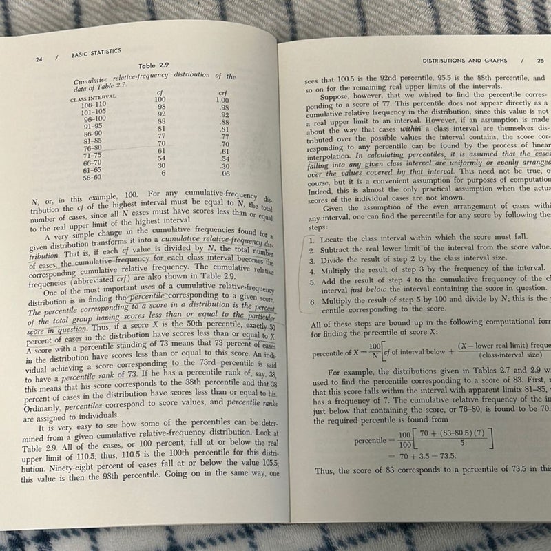 Basic Statistics Basic Concepts In Psychology Series By William Lee Hays 1969 SC