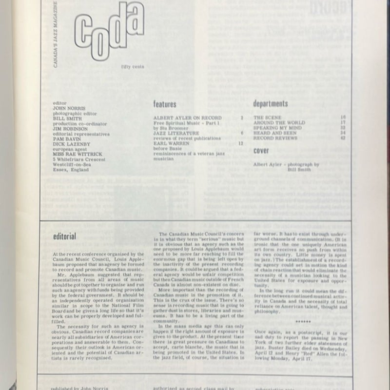 Coda 1967 lot (May, Sept, Nov)