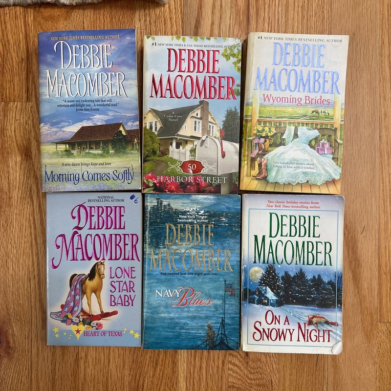 Lot of 6 Debbie Macomber Books - Wyoming Brides