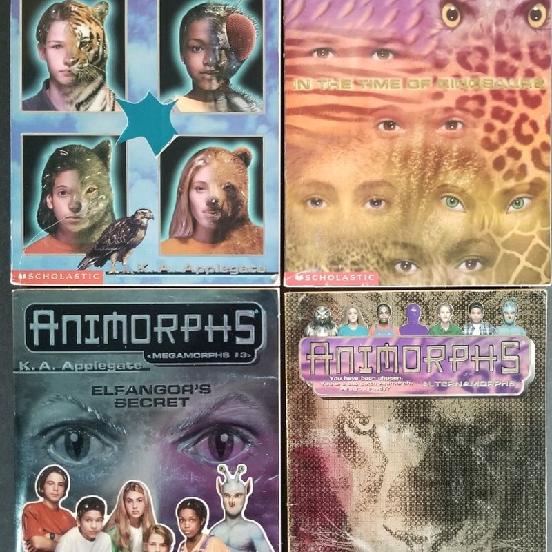 (4) RARE 1990s ANIMORPHS MEGAMORPHS ALTERNAMORPHS R.A. APPLEGATE BOOKS #1, 2, 3