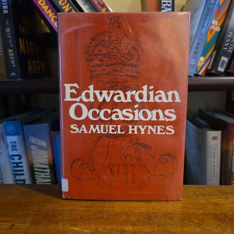 VINTAGE 1972, FIRST EDITION Edwardian Occasions: Essays on English Writing in the Early Twentieth Century [by Samuel Hynes (ex-library)]
