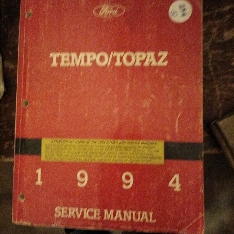 Ford tempo topaz 1994 service manual 