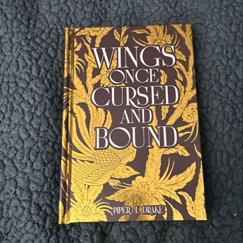 Wings once cursed and Bound *signed* special edition book and zippered storage cloth bag