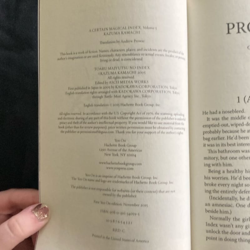 A Certain Magical Index, Vol. 5 (light Novel)