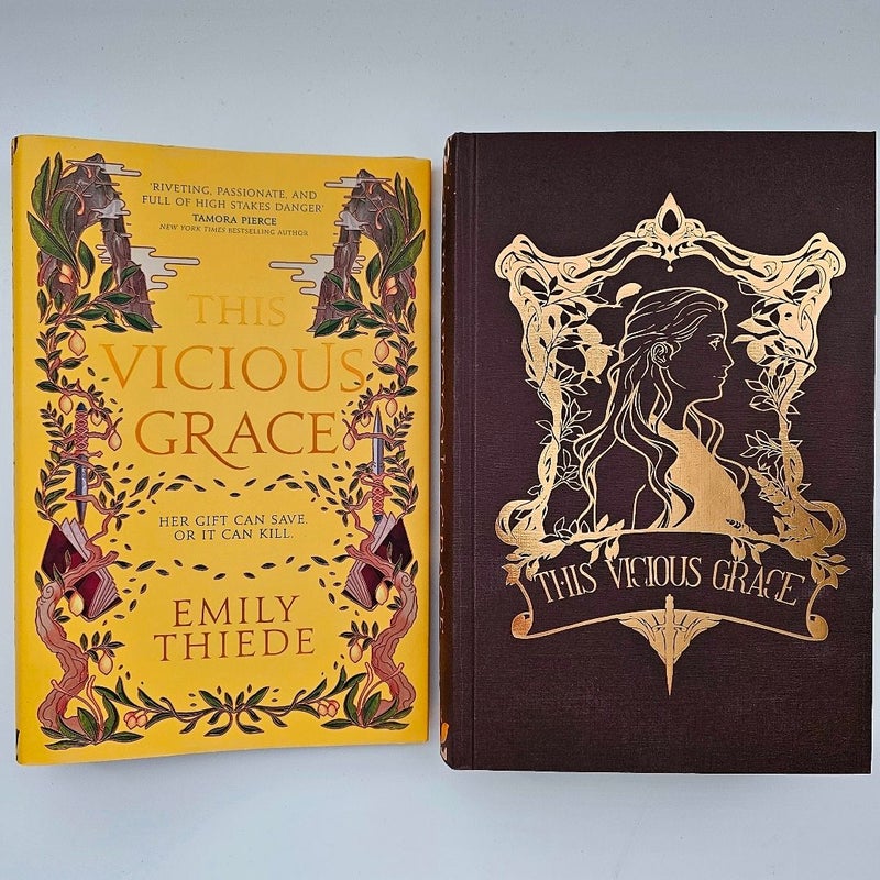 This Vicious Grace SIGNED by Emily Thiede Fairyloot Edition Endpaper Artwork