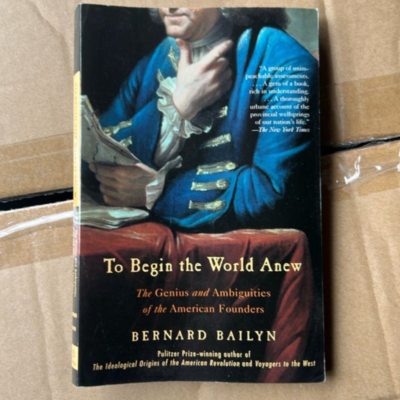 To Begin the World Anew