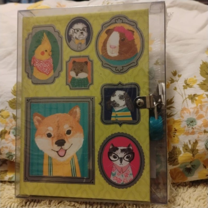 Pet Portraits Locked Diary