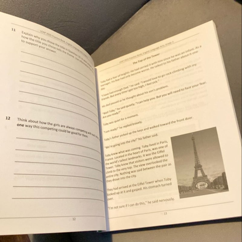 LOUISIANA TEST PREP LEAP 2025 Practice Book English Language Arts Grade 3