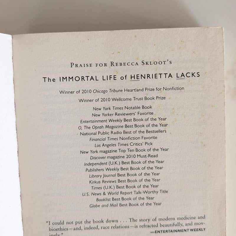 The Immortal Life of Henrietta Lacks