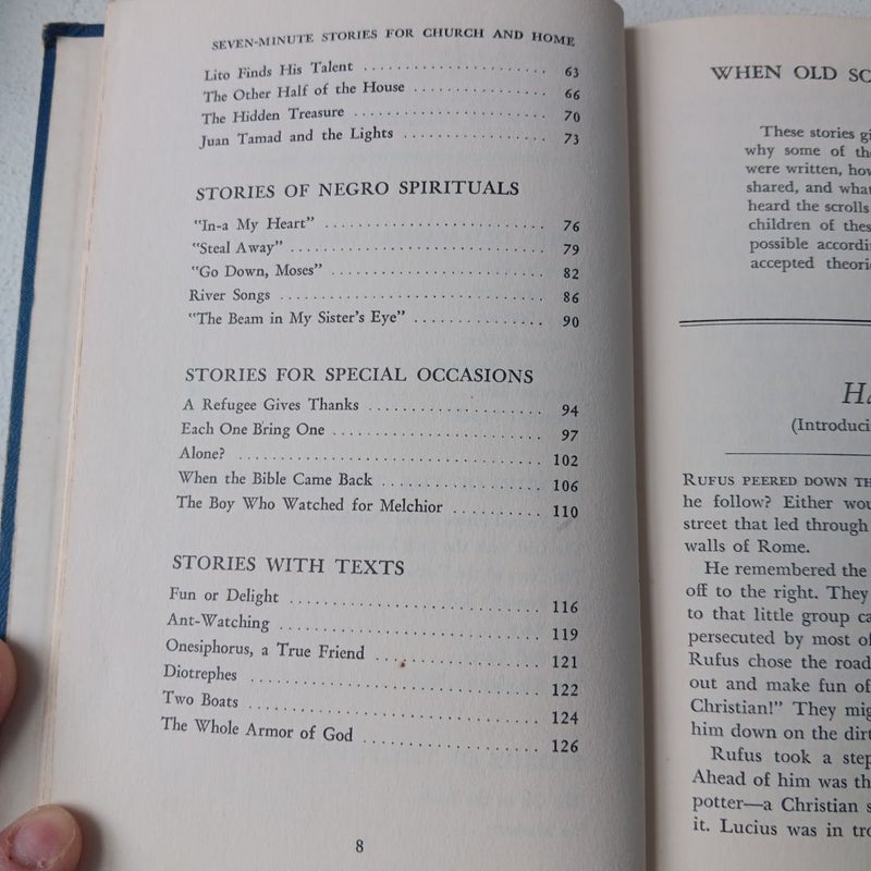 Seven-Minute Stories for Church and Home - Printed 1958