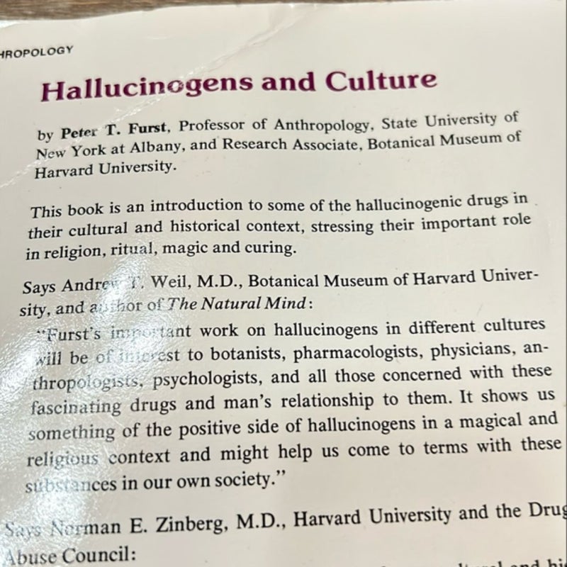 Hallucinogens and Culture