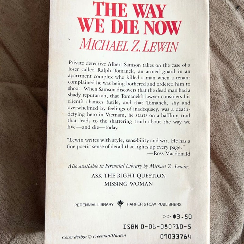 The Way We Die Now Ex Lib Signed 461