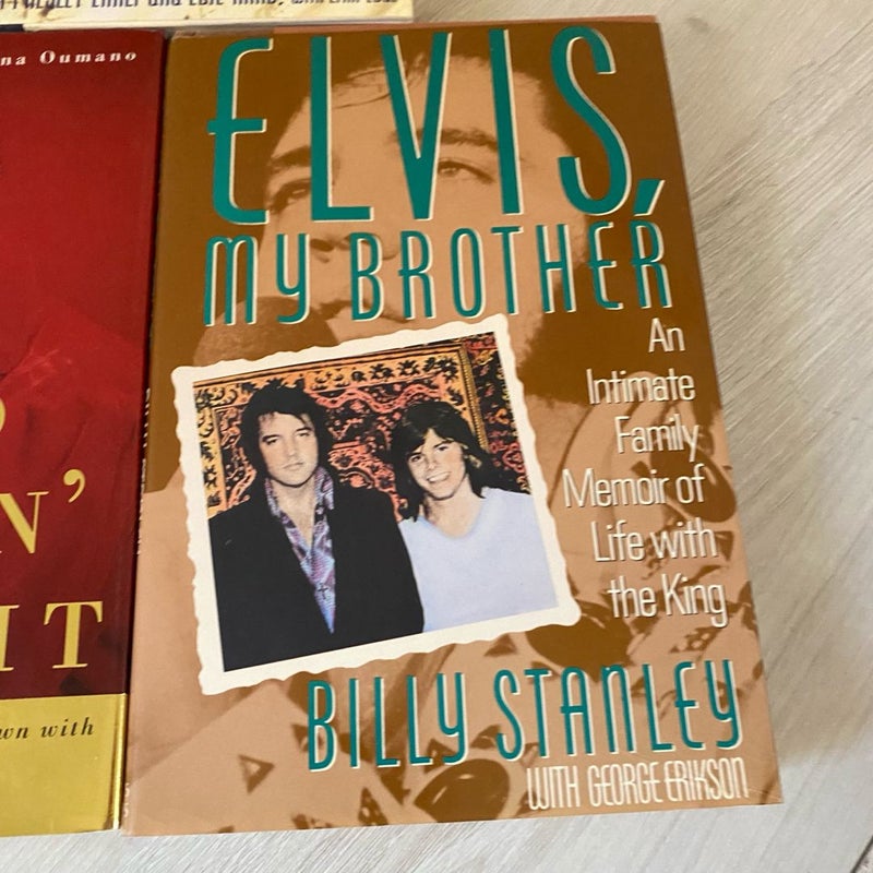 Lot of Three (3) Elvis Presley Hardback Books 1st Editions Biography