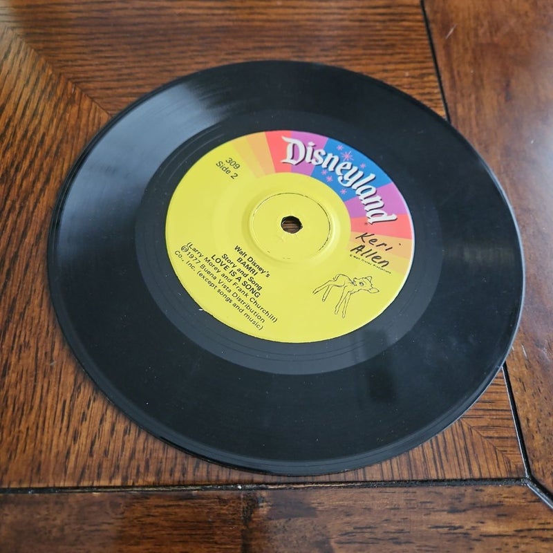 Walt Disney Bambi book with record tested