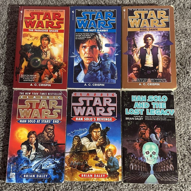 Star Wars Set of 6 Han Solo Books