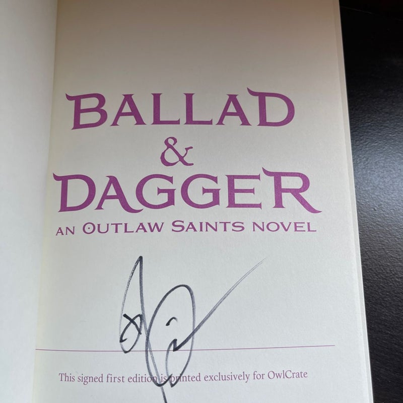 Ballad & Dagger SIGNED Exclusive OwlCrate Edition 