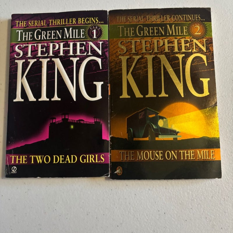 Book Bundle  of 2 Stephen King, the Green Mile 1 and 2