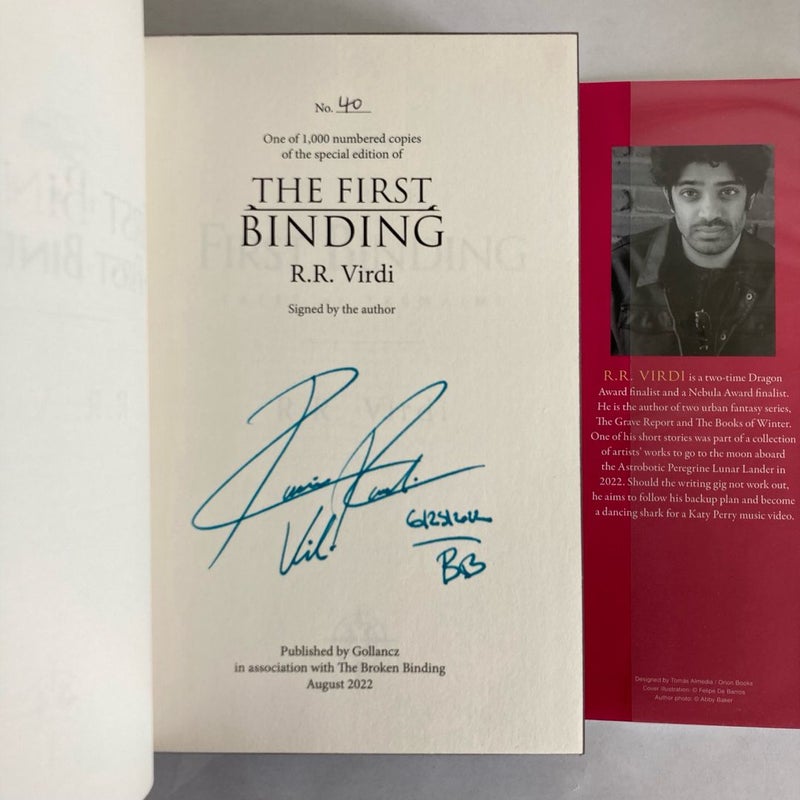 The Doors of Midnight & The First Binding • Broken Binding SIGNED No. 40 Match Set