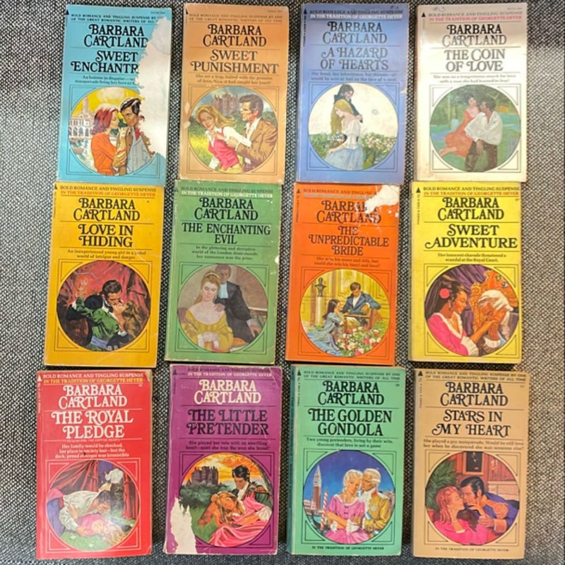 Vintage 1970s Barbara Cartland (24 books)