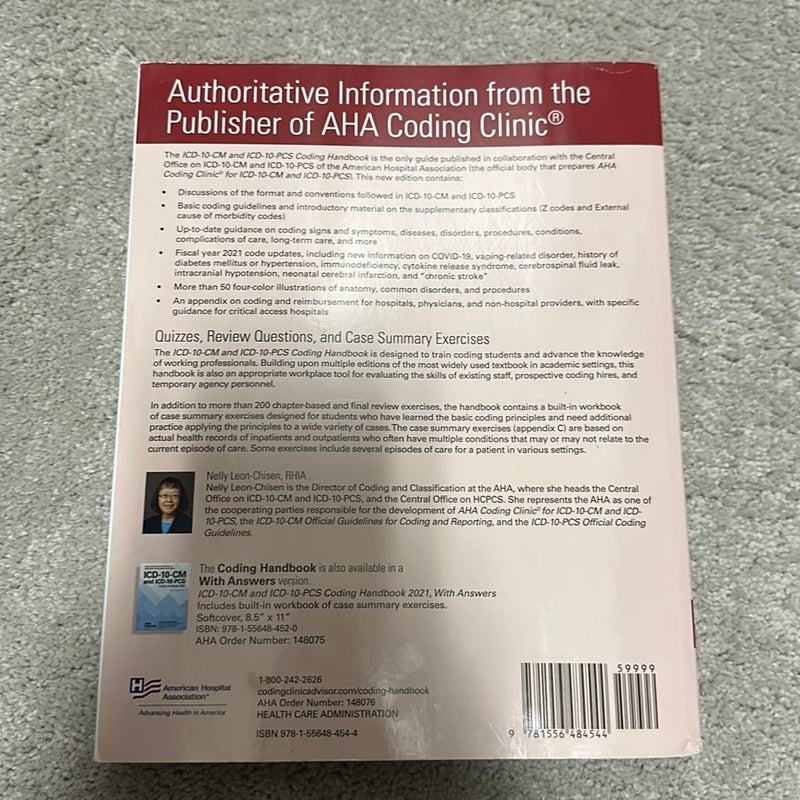 ICD-10-CM and ICD-10-PCs Coding Handbook Without Answers 2021
